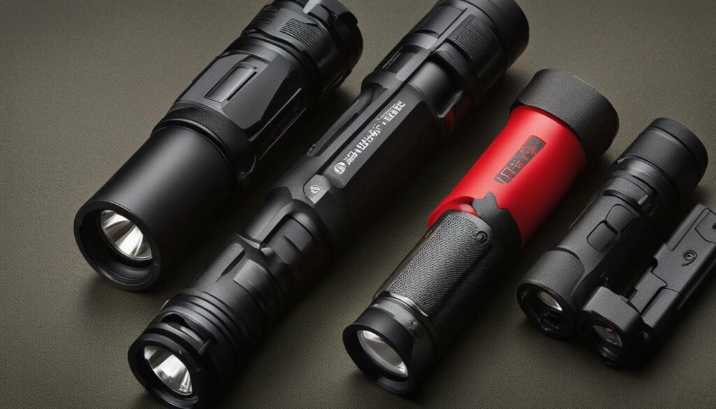 battery type in tactical flashlights