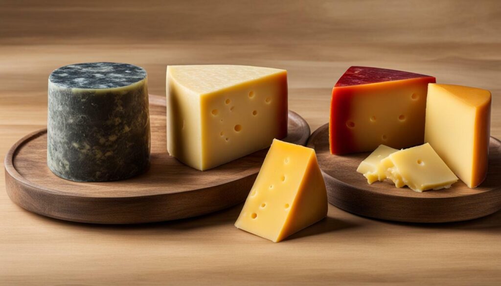 hard cheeses encased in wax