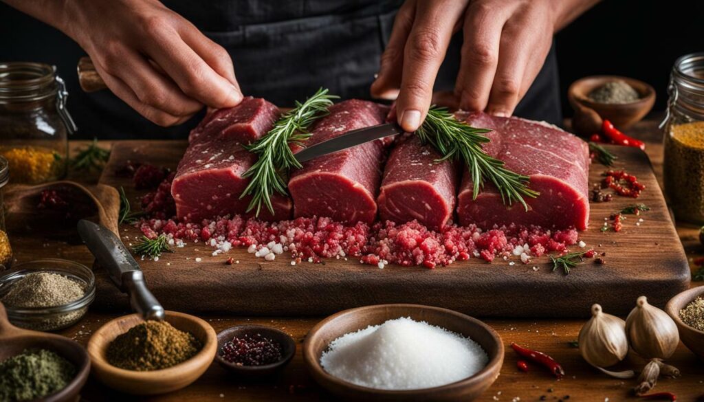 salt curing meat