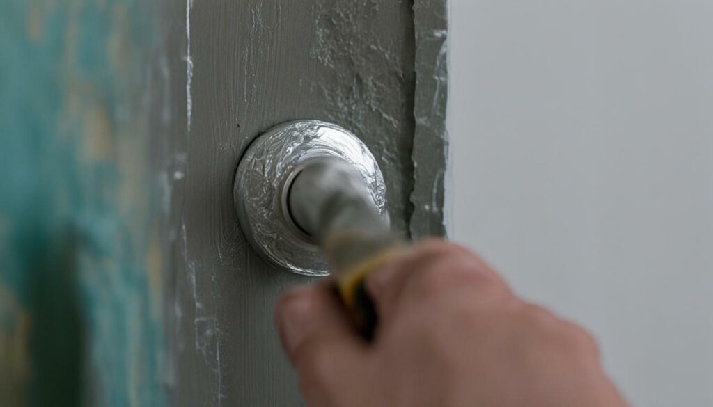 using aluminium foil to protect doorknobs when painting