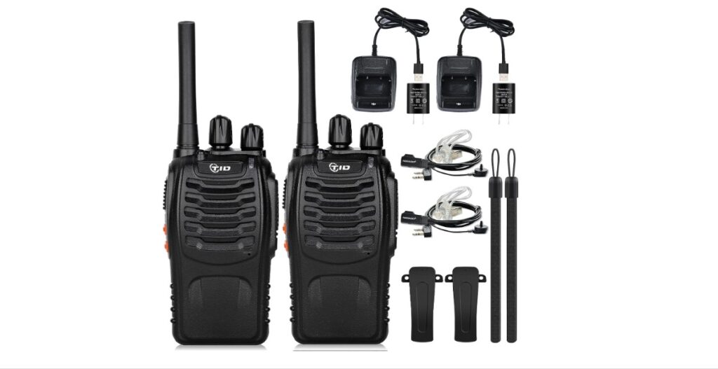 walkie talkie with earpiece and mic