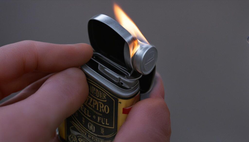 how to fill zippo