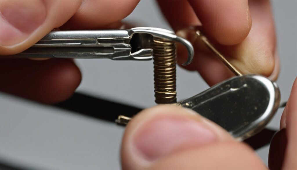 how to pick a lock with safety pin