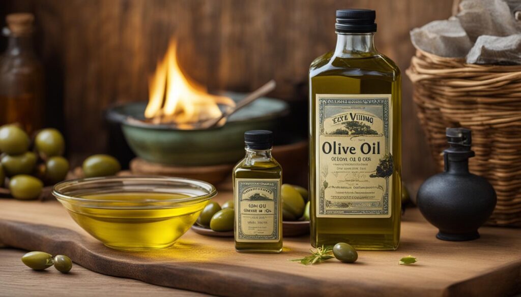 olive oil in a bottle