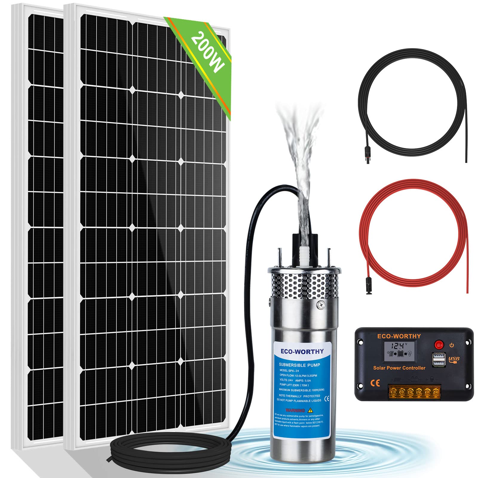 ECO-WORTHY 3.2GPM Solar Well Pump Kit